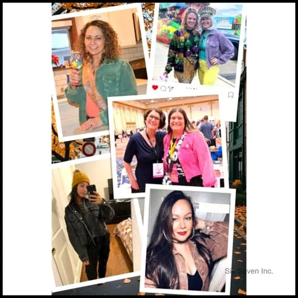 Cropped Corduroy Shacket Oversized Boyfriend Style Fringe Hem Casual Jacket - Picture 4 of 7